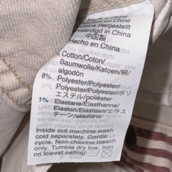 EUC Madewell Stretch Denim Straight Mini Skirt in Luca Stripe Size 23 - Picture 6 of 9